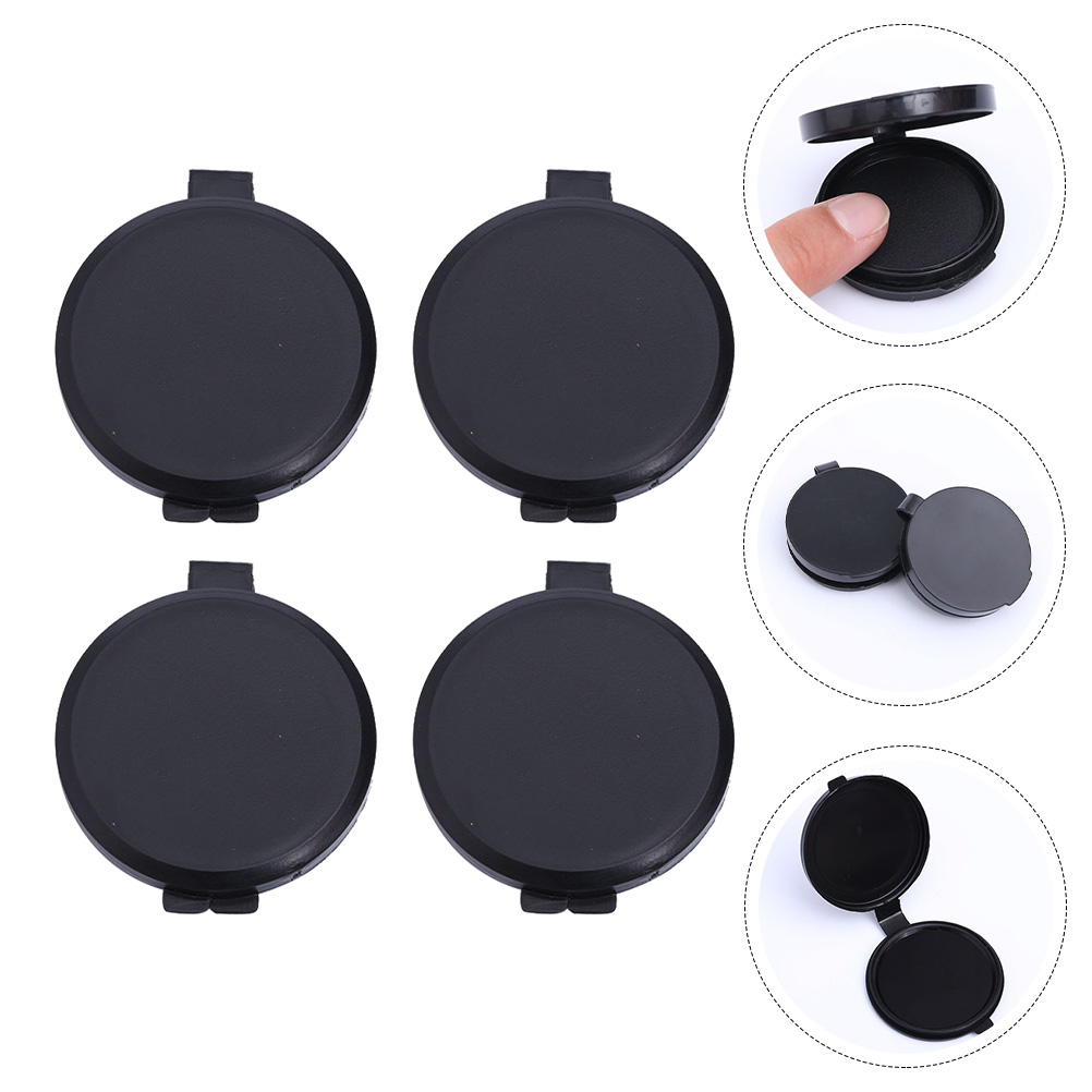 4-teiliges schwarzes Fingerabdruck-Stempelkissen für die Identifizierung von Doktern, Sicherheit, Fingerabdruck-Stempelmatte, Haltbarkeit, Datenschutz