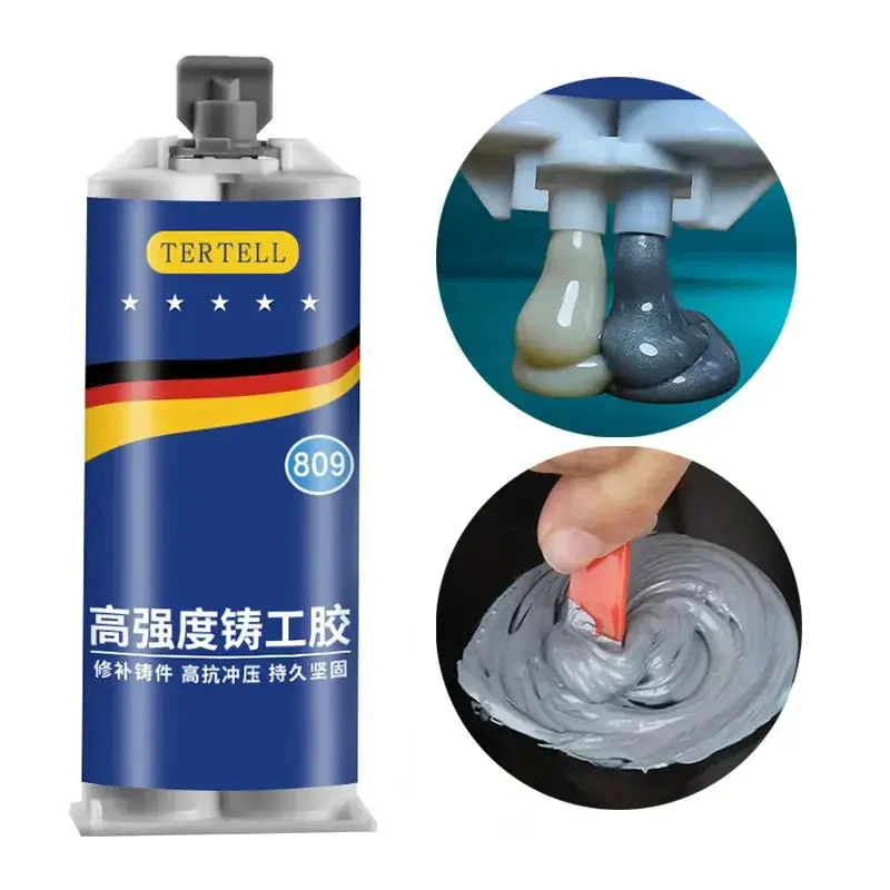 50/100ml โลหะซ่อมวาง 2 In1 อุตสาหกรรม AB Caster กาวทนความร้อน Sealant เย็นเชื่อม Strong Defect ตัวแทนซ่อมกาว