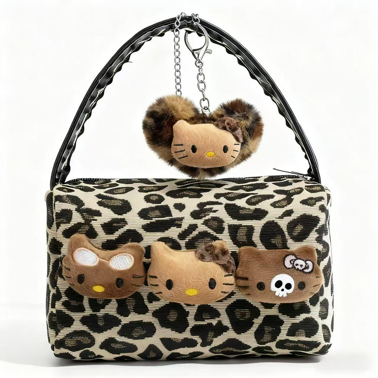 Cartoon cute kitty love plush pendant bag pendant anime peripheral key chain key pendant