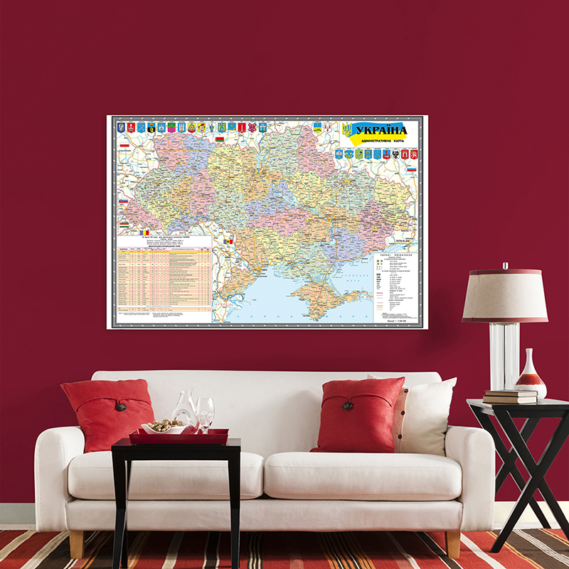 100*70 cm Niet-geweven Stof Administratieve Kaart van Oekraïne In 2010 Art Poster Woondecoratie Onderwijs Reizen Studie levert