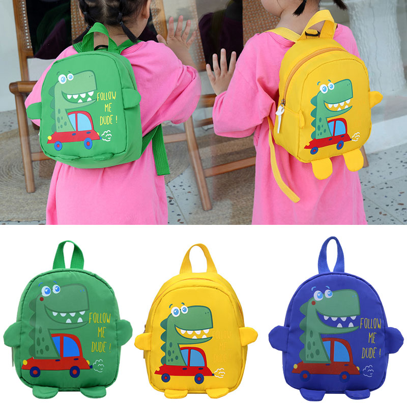 Bolso bonito para niños, mochilas escolares con dibujos de dinosaurios para niños, mochila de viaje para exteriores preescolar para guardería, antipérdida