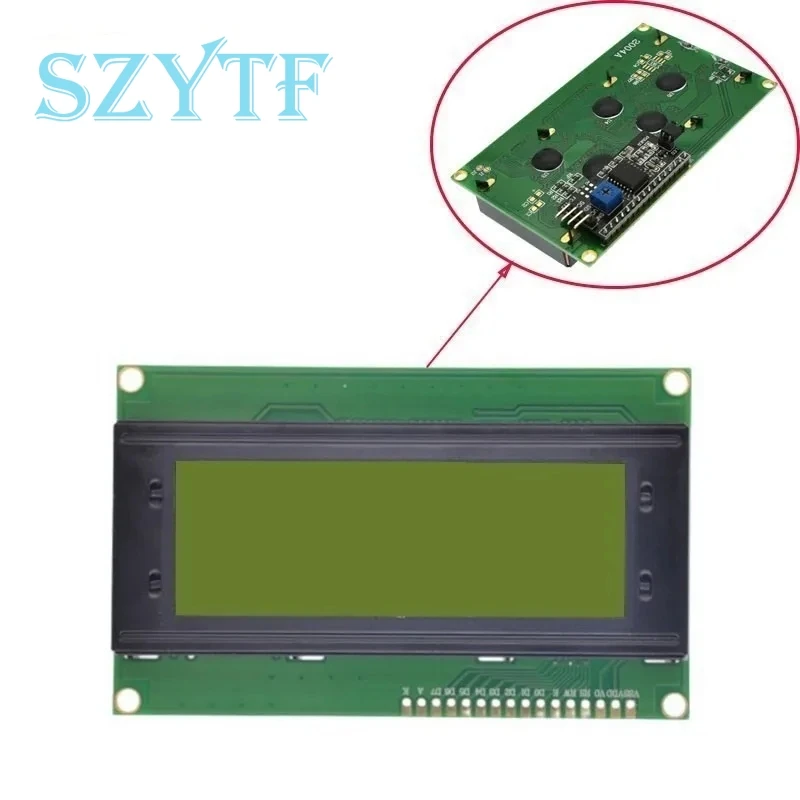 LCD2004 + I2C 2004 20x4 2004A niebieski/zielony ekran znak LCD/w IIC/I2C moduł adaptera interfejsu szeregowego dla arduino