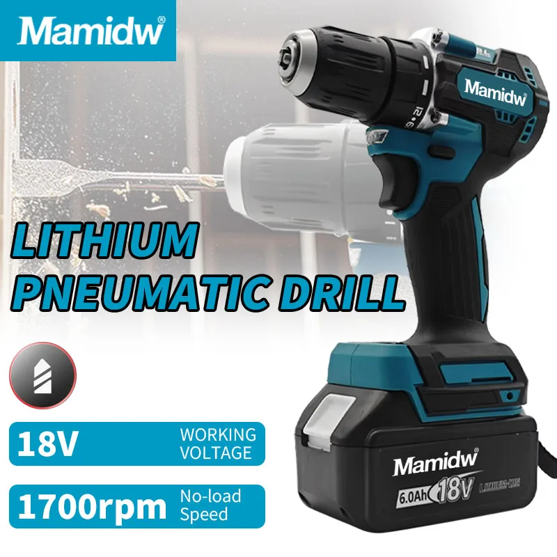 Mamidw DDF487 Cordless Driver Drill Brushless Electric Impact Screwdriver Rechargeable Power Tool For Makita 18v Battery PIN