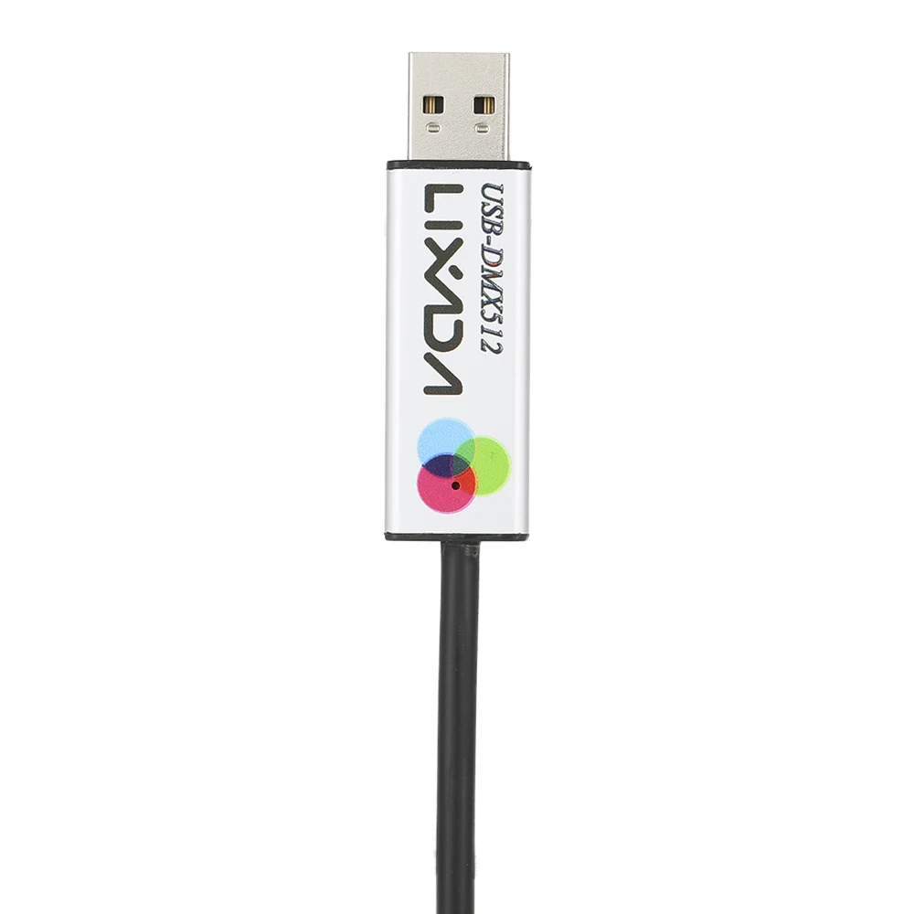 Lixada USB Lighting Console USB to DMX Interface Adapter LED DMX512 Computer PC Stage Lighting Controller Dimmer