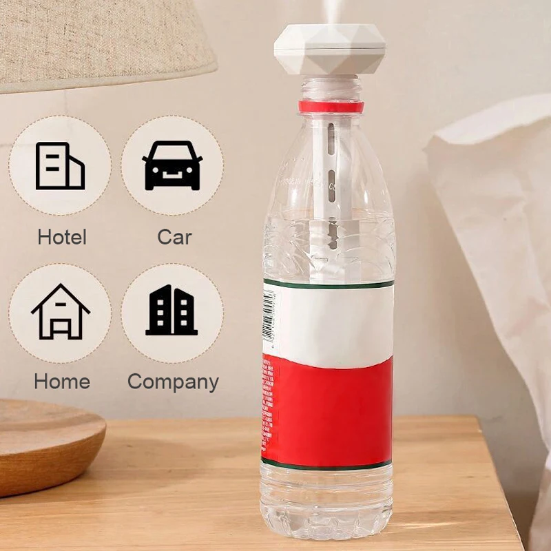 Máy Phun Sương Tạo Độ Ẩm Mini Siêu Âm USB Di Động Máy Lọc Không Khí Thơm Anion Khuếch Tán Ẩm ED Đèn Phun Sương Tạo Foy Nhà Xe Ô Tô