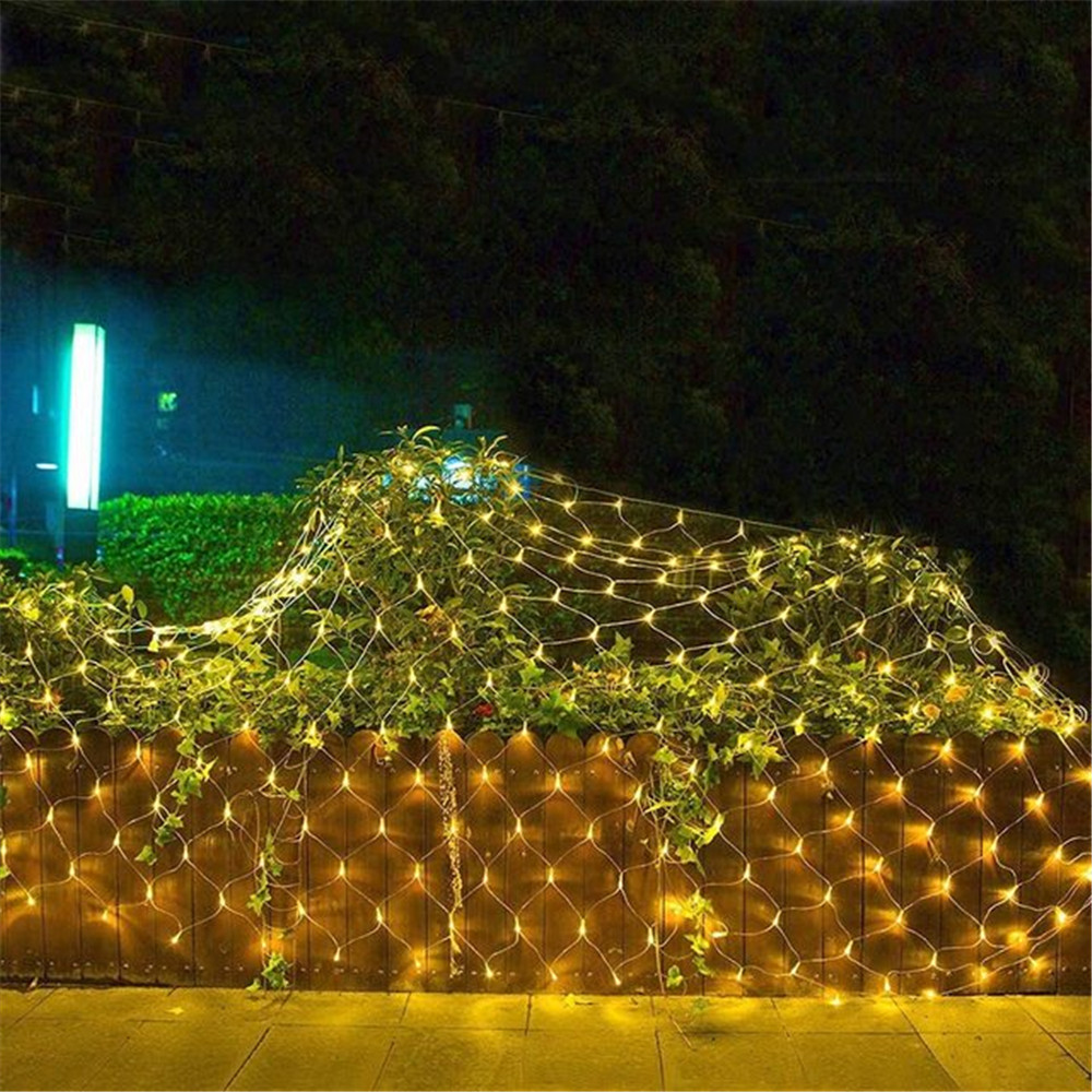 Curtain Light LED Fairy String Net Mesh Christmas 3x2m 200led EU 220V Party Wedding New Year Garland Outdoor Garden Decoration