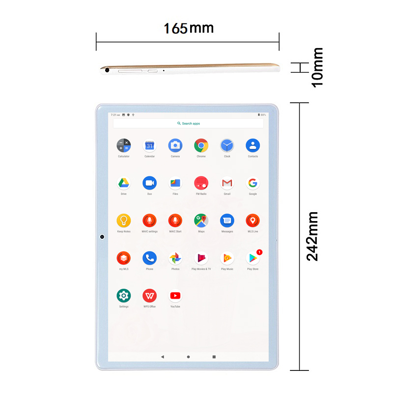 10.1 "Android 9.0 4g Telefon gerät Tablet für Kinder 1 * SIM-Karte mt8321 mtk9863 Octa Core CPU 3GB RAM 32GB ROM 9,0*1280 ips Typ-C