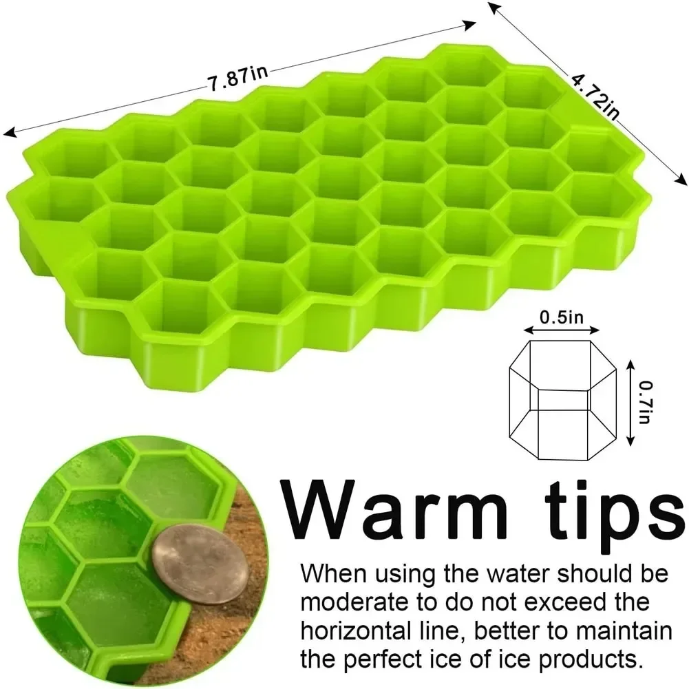 Stampo per cubetti di ghiaccio Stampo per cubetti di ghiaccio in silicone riutilizzabile Macchina per gelato senza BPA con coperchi Stampo per ghiaccioli fai da te Vassoi per cubetti di ghiaccio