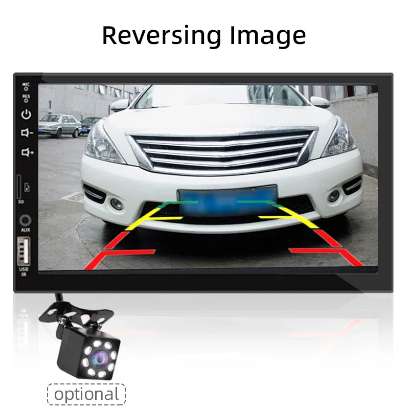 Hippcron 7 inch Autoradio 1 Din CarPlay Android Auto Universele MP5 Speler Auto Audio USB TF Bluetooth Ondersteuning Achteruitrijcamera