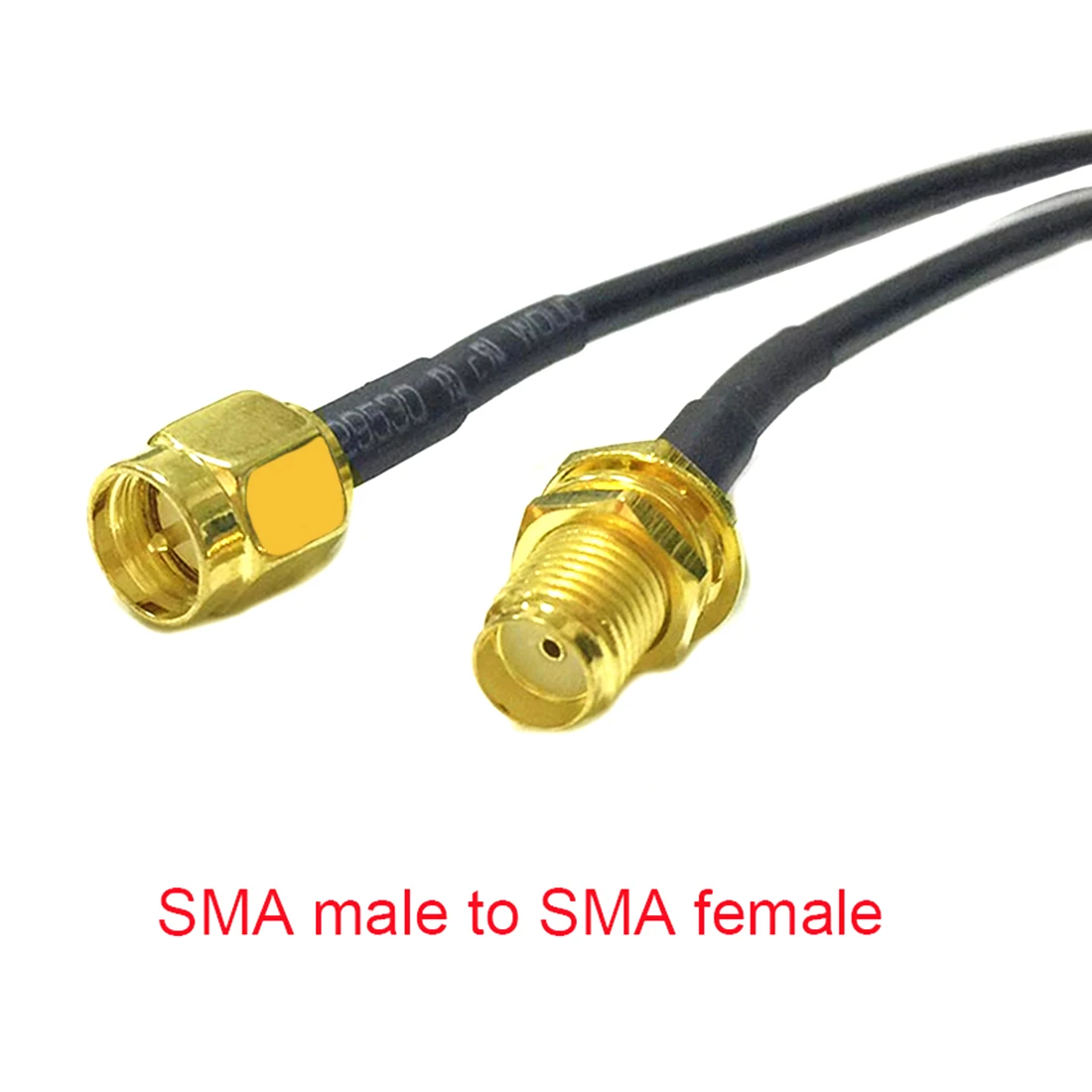 Cable de extensión de antena WIFI, conector macho SMA, conector hembra, adaptador Pigtail recto de ángulo recto RG174 10cm/20cm/30cm/50cm/100cm