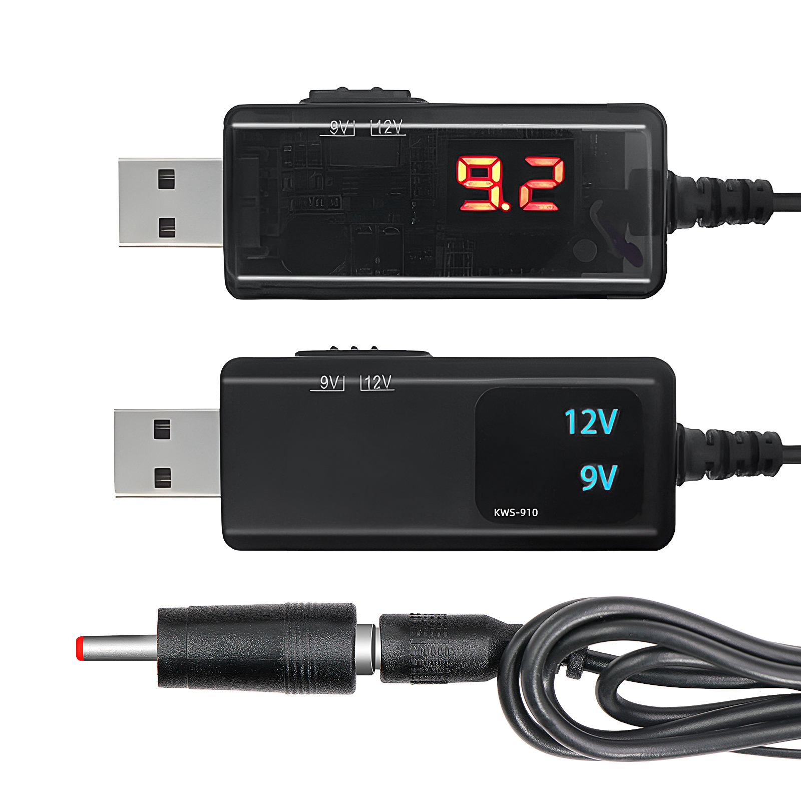 USB-Aufwärts wandler Gleichstrom 5V bis 9V 12V Spannungs wandler 1a Aufwärtstransformator-Leistungs regler leitung mit LED-Anzeige