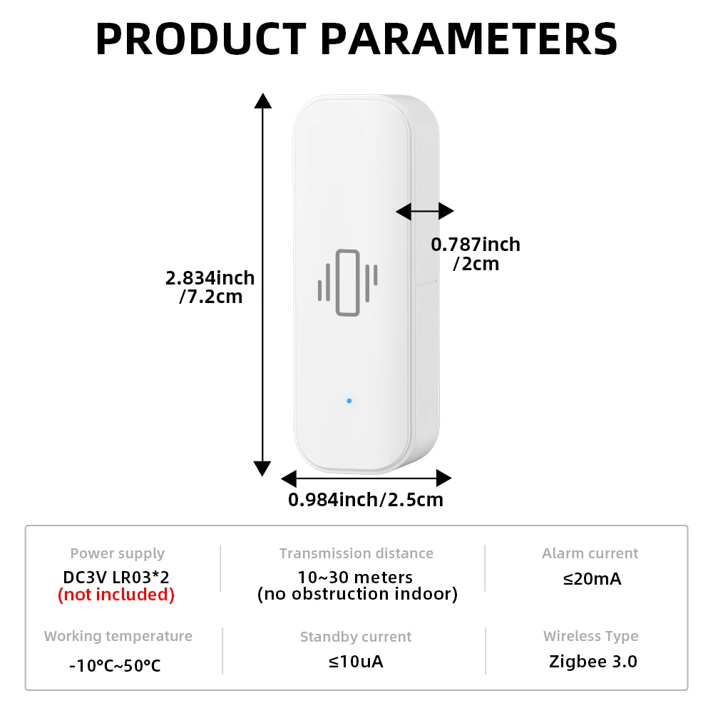 ONENUO Zigbee สมาร์ทเซ็นเซอร์การสั่นสะเทือนการตรวจจับ Tuya Smart Life APP การแจ้งเตือน Real-Time Motion Shock ALARM บันทึกประวัติ