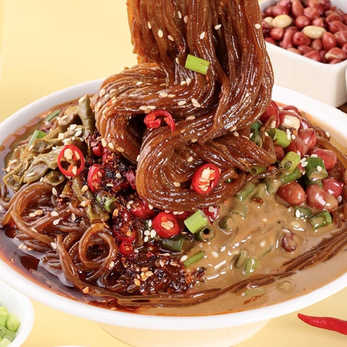 [8Packs] QINGYI Konjac Hot Dry Noodles 7.68 oz*8Packs[Yami Exclusive]