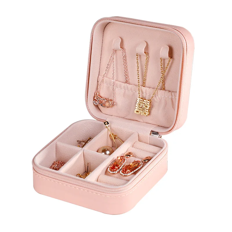 Schmuck Organizer Display Reise PUSchmuck Fall Boxen Reise Tragbare Schmuck Box Lagerung Organizer Ohrring Halter Geschenk