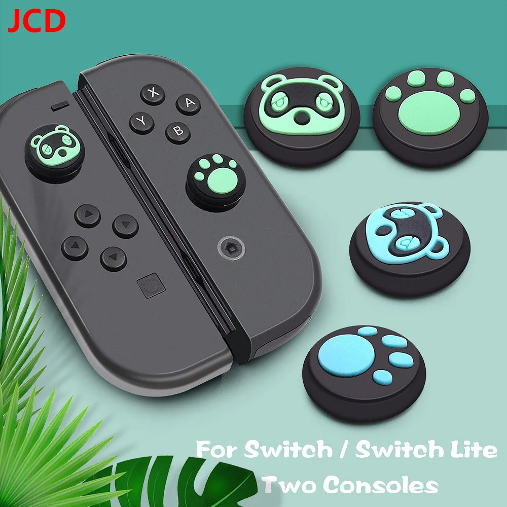 Cappucci per impugnatura per pollice in gomma siliconica da 4 pezzi per Nintendo Switch Lite OLED Joy-Con Controller Joystick Cap Enhancer