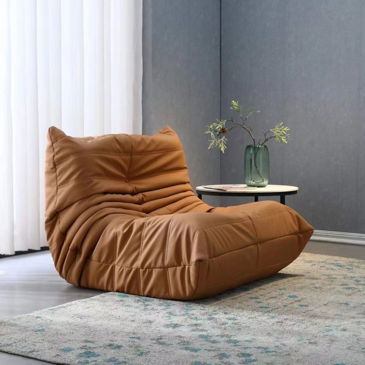 Funda de sofá de panaCaterpillar puede tumbarse y dormir en el balcón, sillón, sala de estar, dormitorio, sofá pequeño, sofá individual nórdico