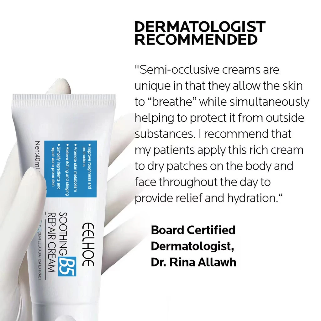 Crema reparadora Cicaplast B5, 40ml, crema reparadora hidratante, calma el enrojecimiento, la picazón, nutre, mejora la crema protectora solar reparadora