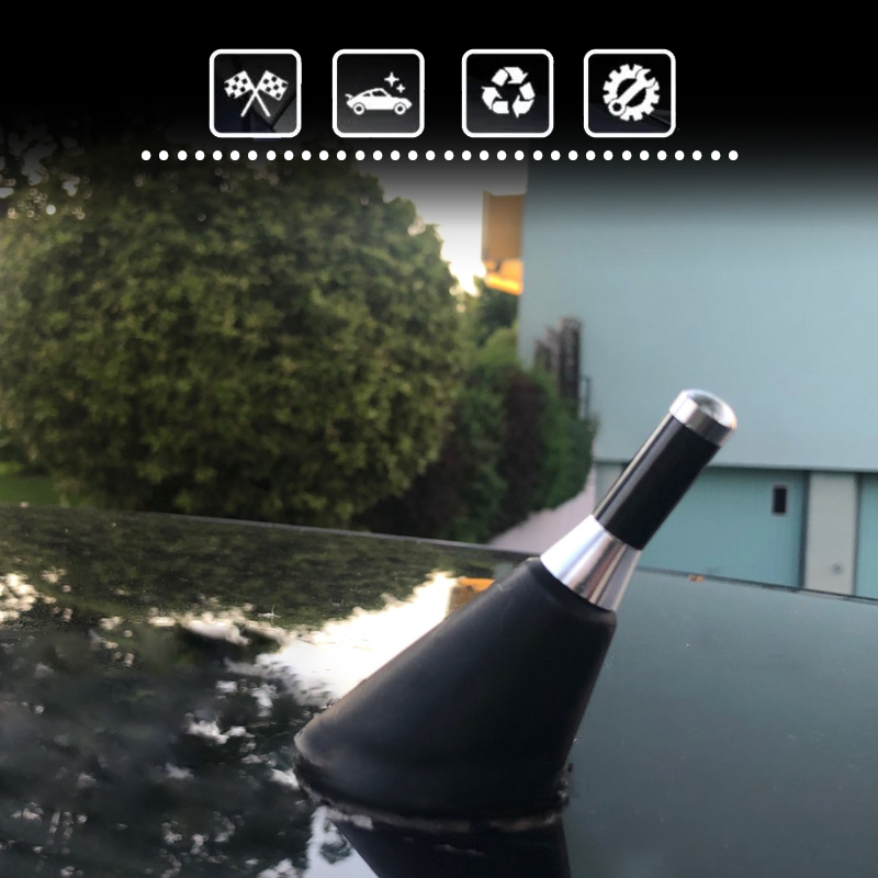 3,5 cm gloednieuwe zwarte schroef metalen korte stompe mast antenne auto styling dakantenne verbeterd signaal auto-accessoires