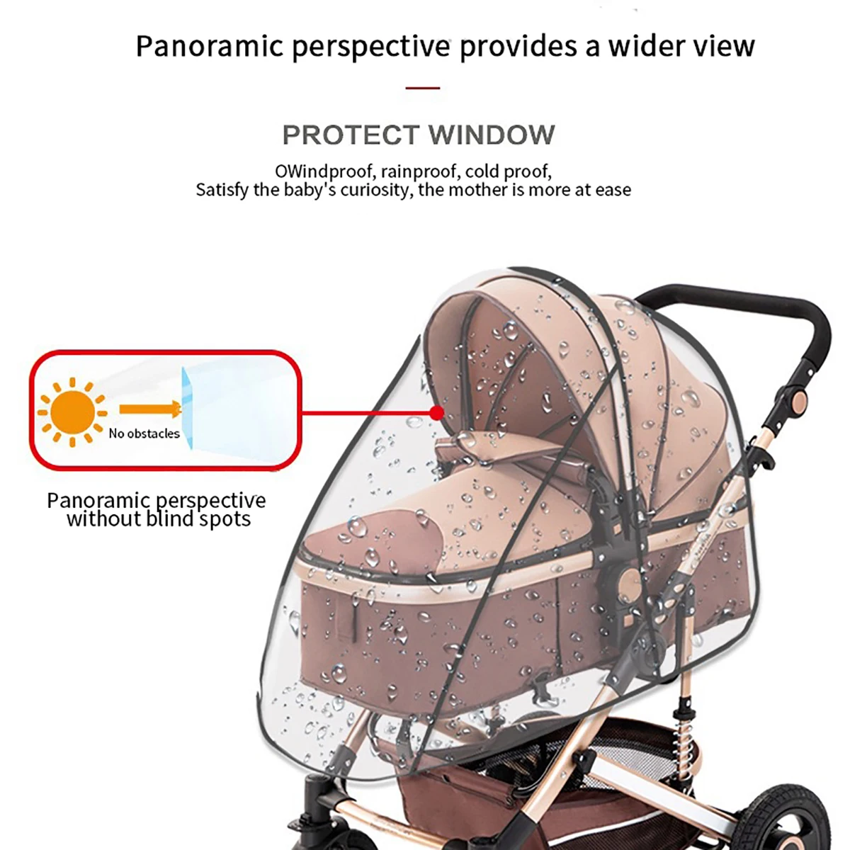 Capa de chuva para carrinho de bebê, guarda-chuva para carrinho de bebê, capa de chuva para carrinho de bebê