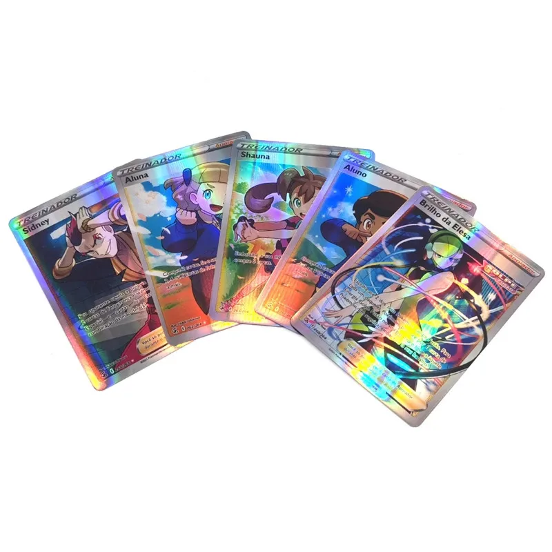 การ์ดโปเกมอนโปรตุเกส Vmax Charizard Pikachu Carte เกมโปเกมอน Battle Carte Trading Shining Cards
