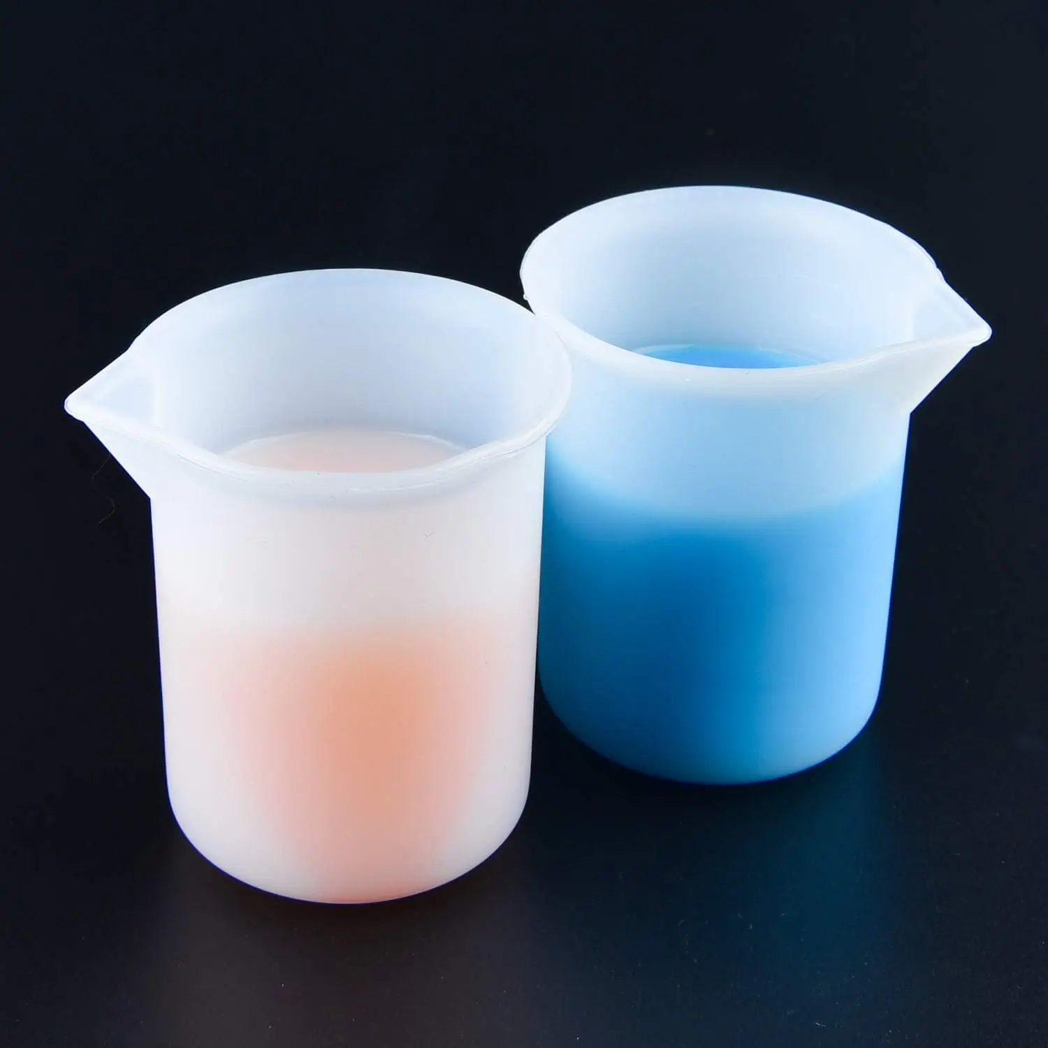 6Pcs 100ml Silicone Measuring Cups DIY Resin Glue Tools Cup for Making Handmade Craft Nonstick Silicone Mixing Cup