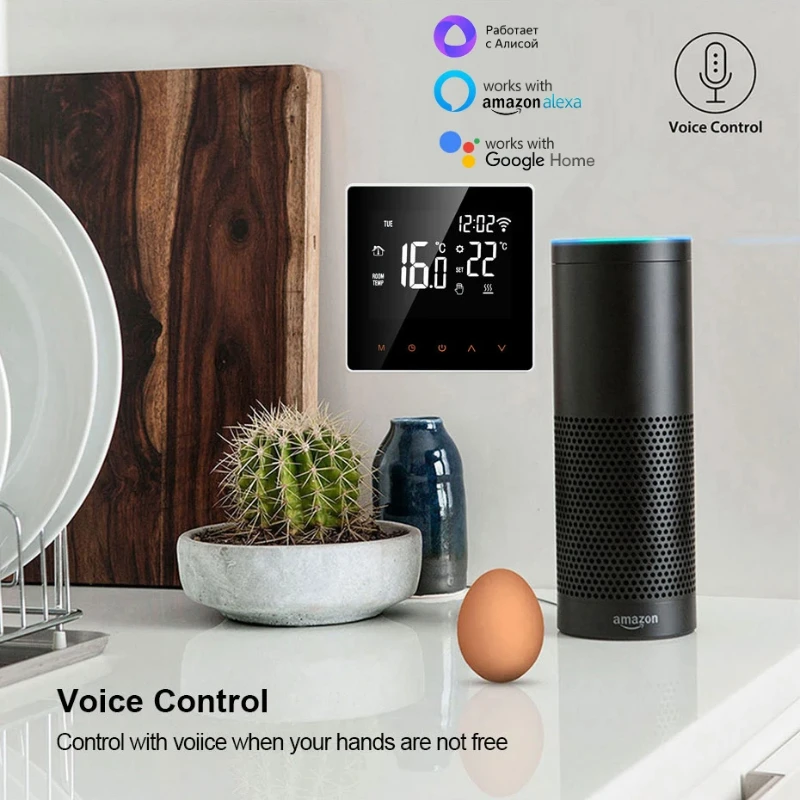 Termostat WiFi ME81H do kotłów ściennych i elektrycznych systemów grzewczych, pilot APP i polecenia głosowe za pośrednictwem Alexa/Google Home