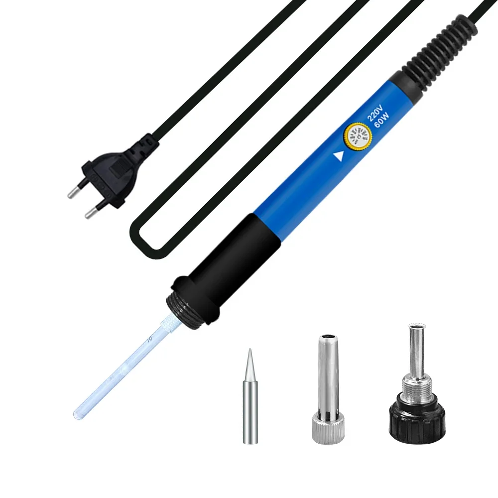 60W หัวแร้งปรับอุณหภูมิไฟฟ้าบัดกรีเหล็ก Rework Station MINI Handle ความร้อนดินสอเชื่อมซ่อมเครื่องมือ