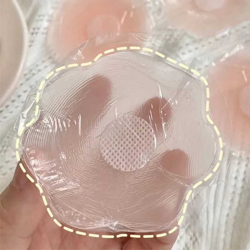 Capa de silicone reutilizável para mulheres, sutiã adesivo de pétala de peito sem alças, almofadas invisíveis para seios, pastéis íntimos