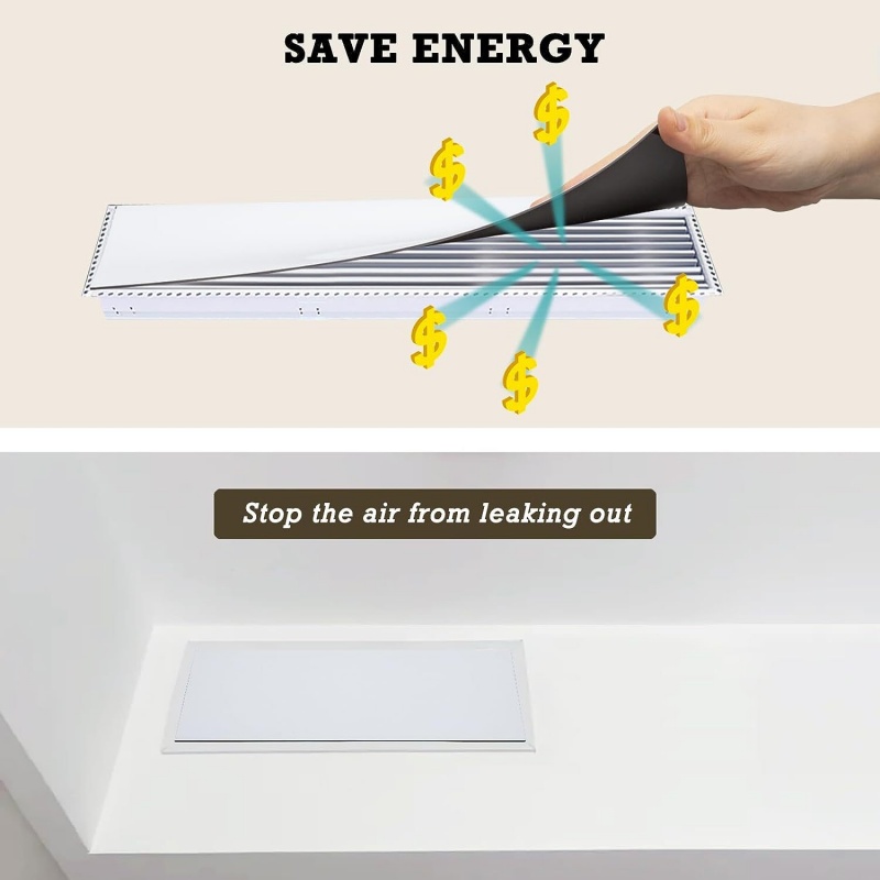 Capas de ventilação magnéticas fortes para registros de ar padrão de piso doméstico 5,5 × 12 polegadas 1 peça capa de ventilação folha magnética flexível