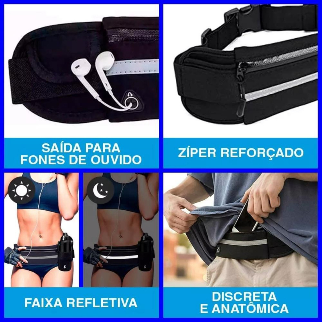 Bolsa Pochete Unissex Esportiva Sport, Computador Volume, Leve Notebook, Celular