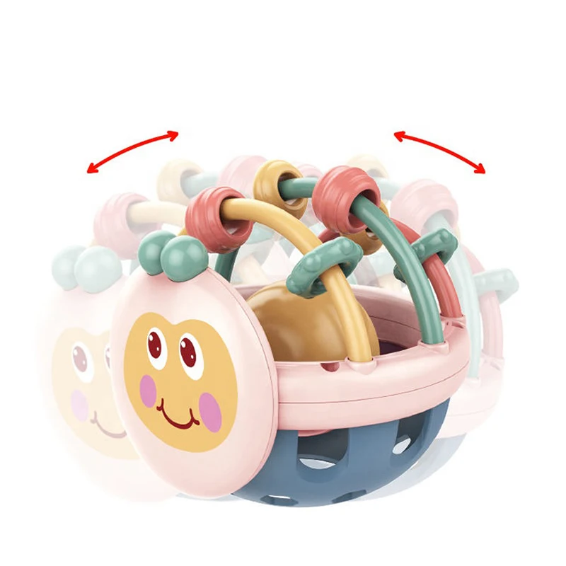 아기 부드러운 젖니가 남 장난감 신생아 조기 교육 감각 Teether 딸랑이 터치 손 파악 공 유아 공 게임 장난감 개발