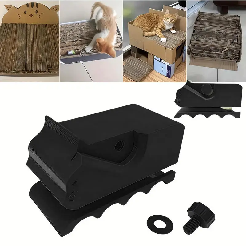 น่ารักเครื่องตัดกระดาษแข็งสําหรับ Cat Scratchers 3D พิมพ์แมวรูปเครื่องตัด DIY เครื่องมือมีดยูทิลิตี้สําหรับกล่องกระดาษแข็ง