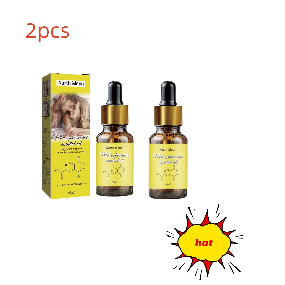 女性と男性のためのエッセンシャルオイル,ユニセックスフレグランスオイル,10ml, 2個