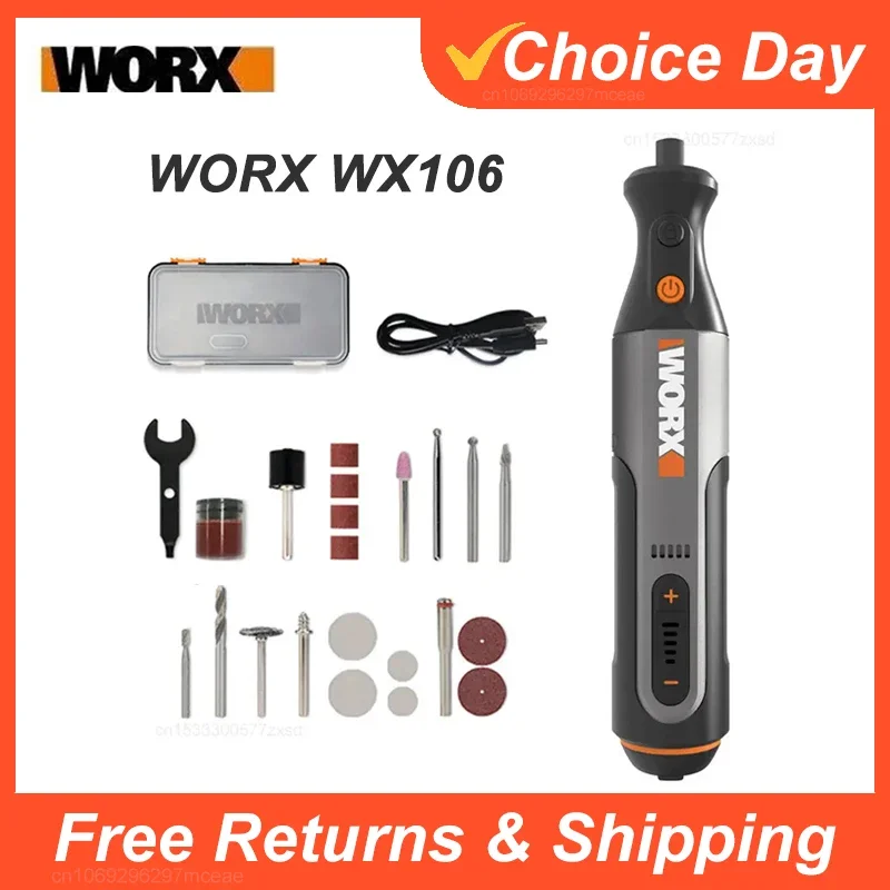 Worx WX106 Rotary Tool 8V Draadloze Mini Boor Graveren Slijpen Polijstmachine USB Lader Variabele Snelheid Power Tools Set