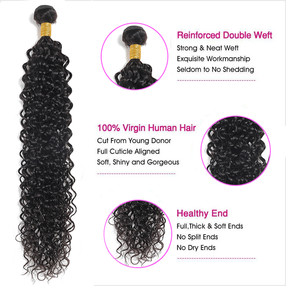Brazilian Water Wave Bundle 100% Human Hair Extensions Raw Virgin Hair Unprocessed Human Bundle Water Curly Hair For Black Women