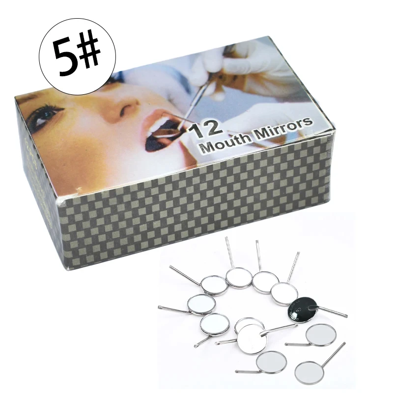 Espelho de boca dental refletor dental espelho de boca cuidados orais espelho de boca lidar com ferramentas dentárias 4 # /5 #   Com acessórios para ferramentas