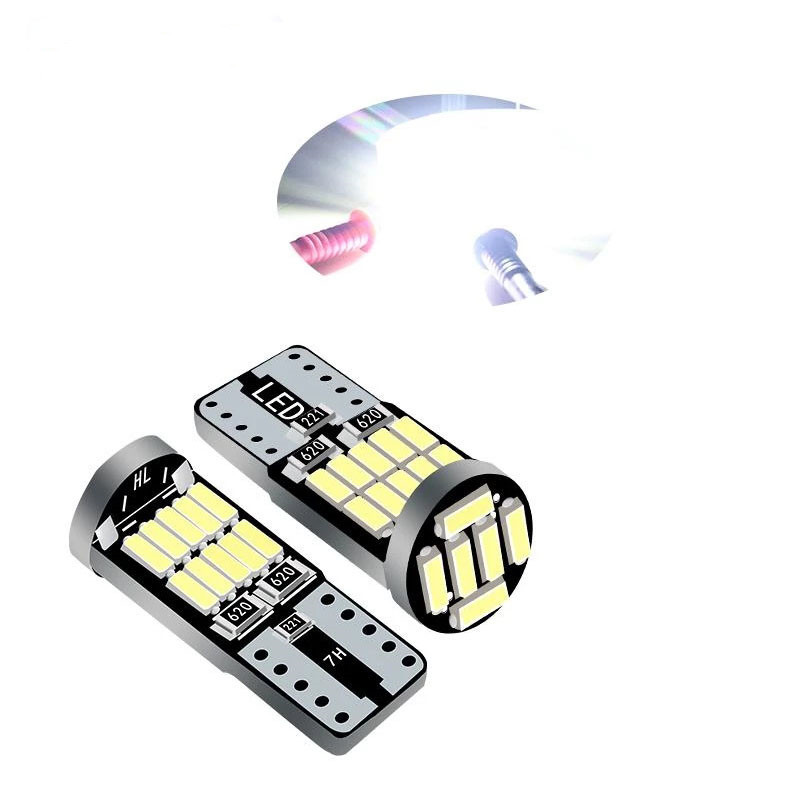 10 PC CANbus W5W T10 194 หลอดไฟ LED รถยนต์ 26SMD 4014 Auto High Bright WEDGE ป้ายทะเบียน Clearance โดมประตูโคมไฟ 12V