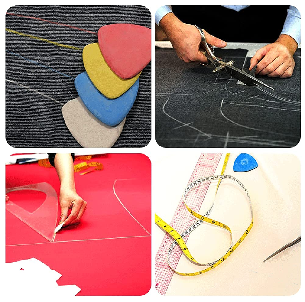 1-3 Stuks Kleurrijke Stof Kleermakers Krijt Driehoek Naaien Doek Markering Krijt Uitwisbare Stof Marker Kleding Handwerken Accessoires