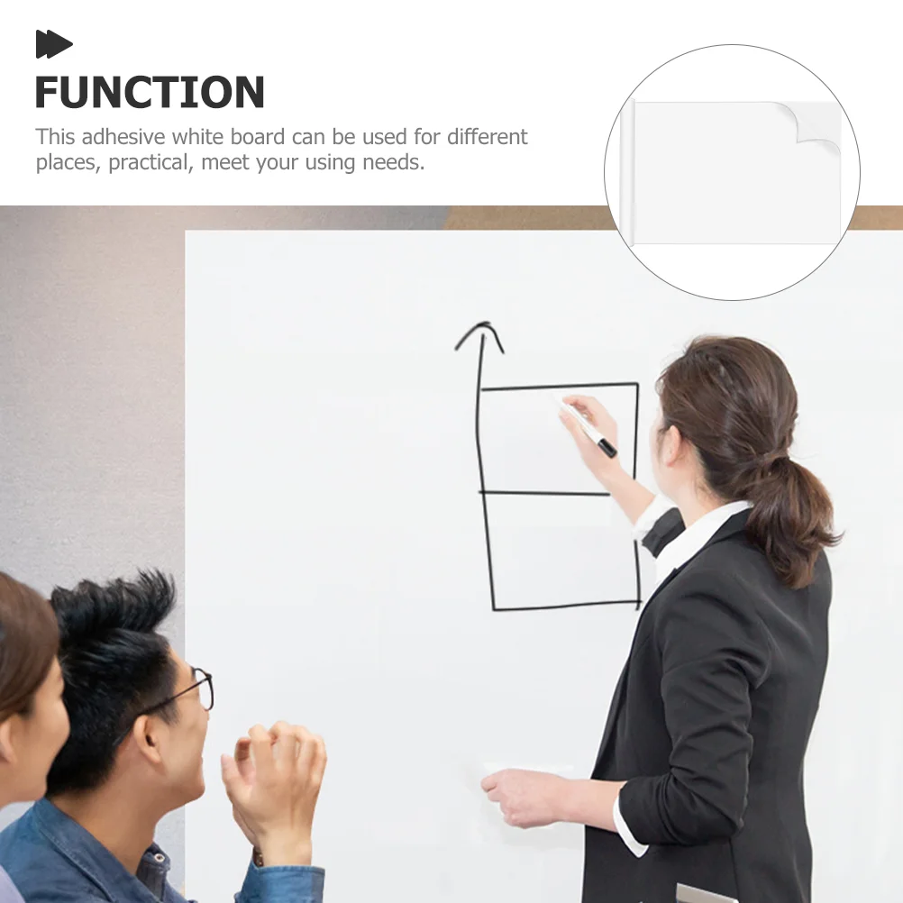 Portable Large Size Dry Erase Whiteboard Sticker Removable Adhesive Board Self Adhesive White Board Marker Board Presentation