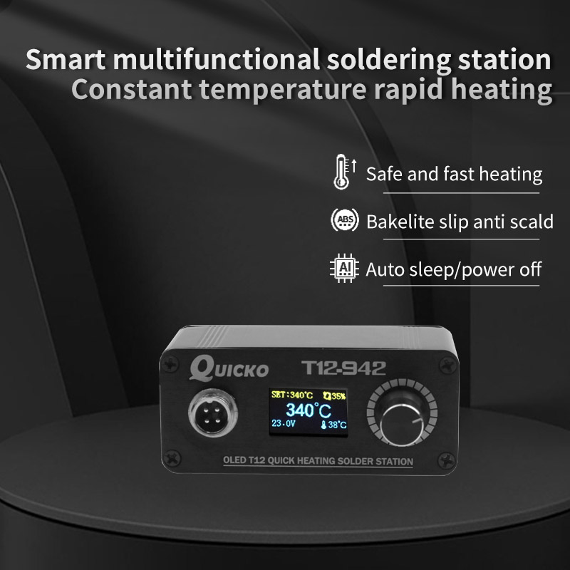 T12-942 OLED MINI Lötstation Digitaler elektronischer Schweißkolben DC-Version Tragbar ohne Stromversorgung QUICKO