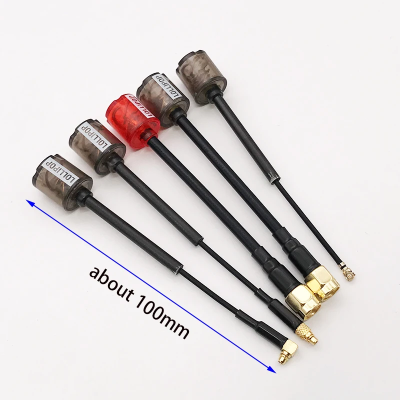 Nueva antena Micro Lollipop 5 RHCP 5,8G FPV de alta ganancia 2,8Dbi SMA/RP-SMA/MMCX/UFL antena para RC Drone transmisor receptor parte