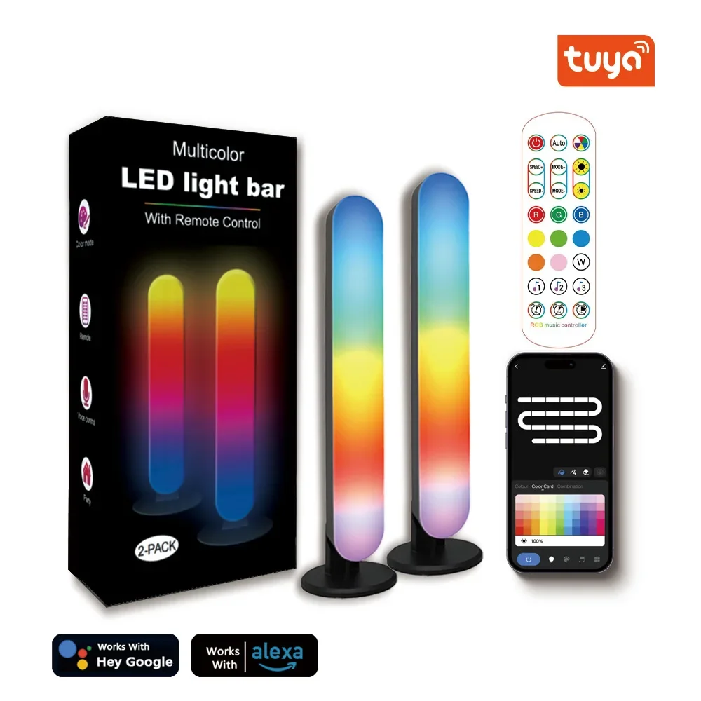 Xiaomi RGB Pickup Nachtlicht Bar USB Aufladbare LED Lampe WIFI Tuya Musik Rhythmus TV Umgebungs Licht Für Gaming Zimmer Tisch Dekor