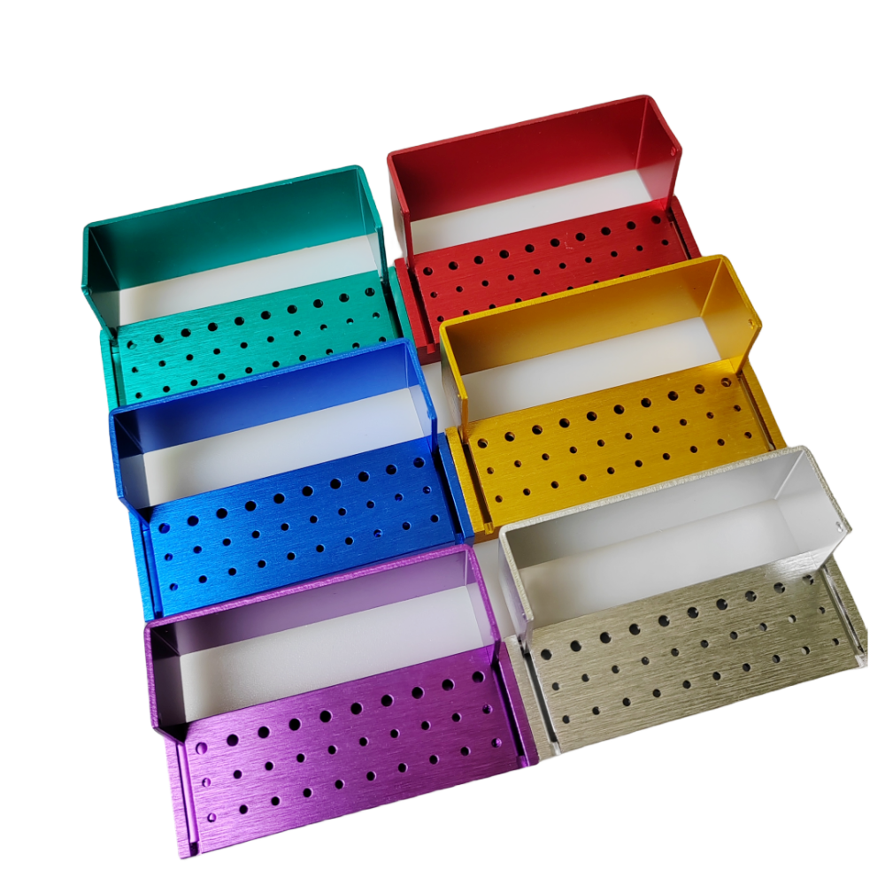 歯科バードリル消毒ブロック FG バー滅菌ホルダーオートクレーブ可能なアルミニウム 30 穴歯科材料