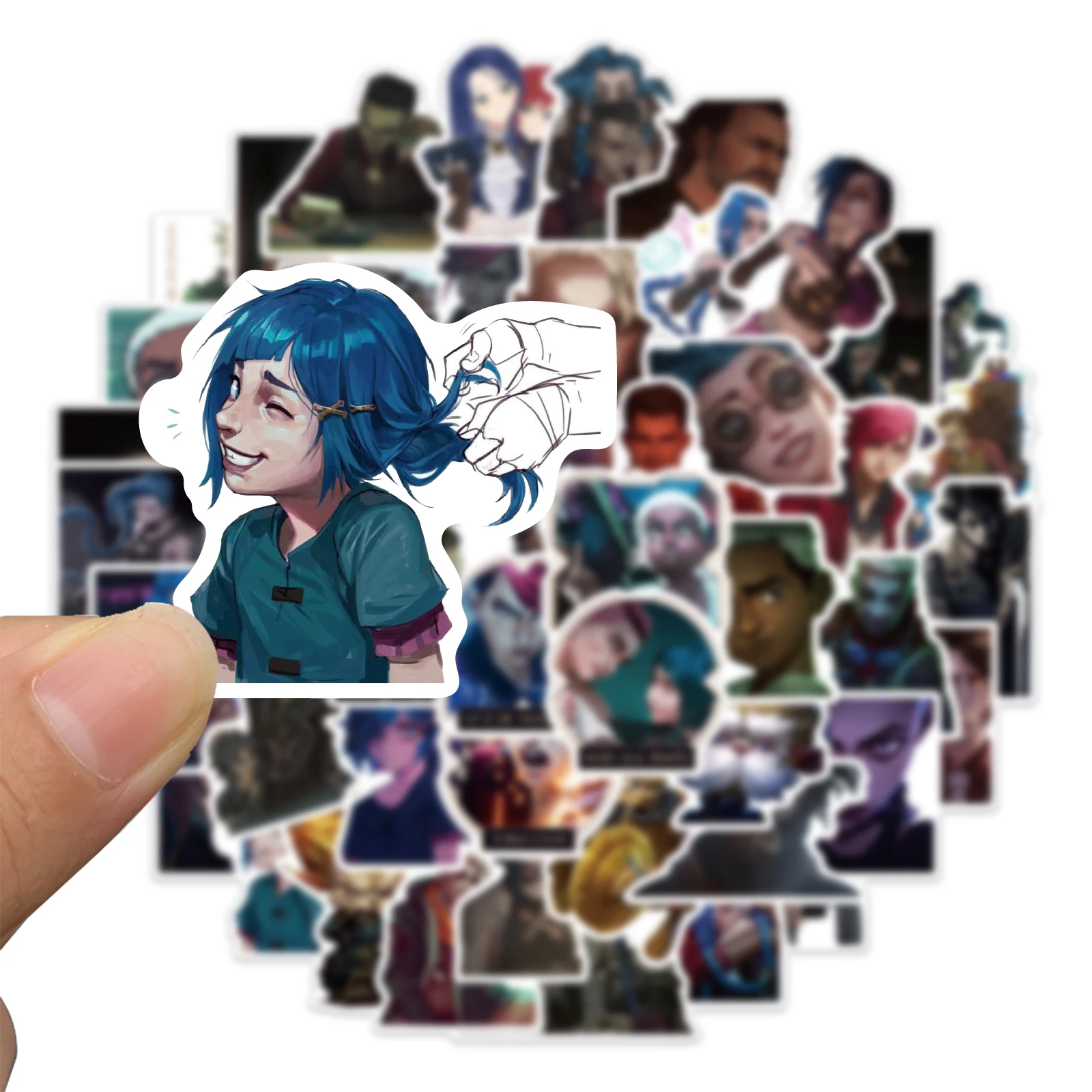 50PCS Cool การ์ตูนอะนิเมะ Arcane เกมสติกเกอร์สําหรับรถยนต์รถจักรยานยนต์ถ้วยน้ําของเล่นเด็กกระเป๋าเดินทางคอมพิวเตอร์สติกเกอร์
