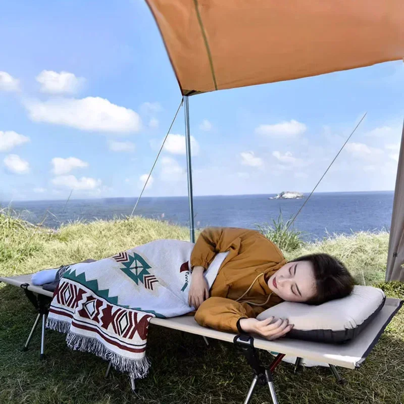Draagbare Camping Cot Lichtgewicht Opvouwbaar Slaapbed Toerist Wandelen Backpacking Opvouwbare Tent Bed Outdoor Eenpersoonsbedden