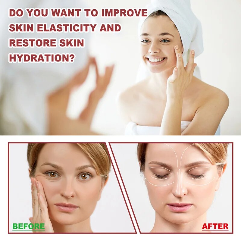 Membrane de collagène éclaircit les déformations, les sacs, les vaches foncées, raffermit la peau, dodue et hydratante, remodelage des yeux