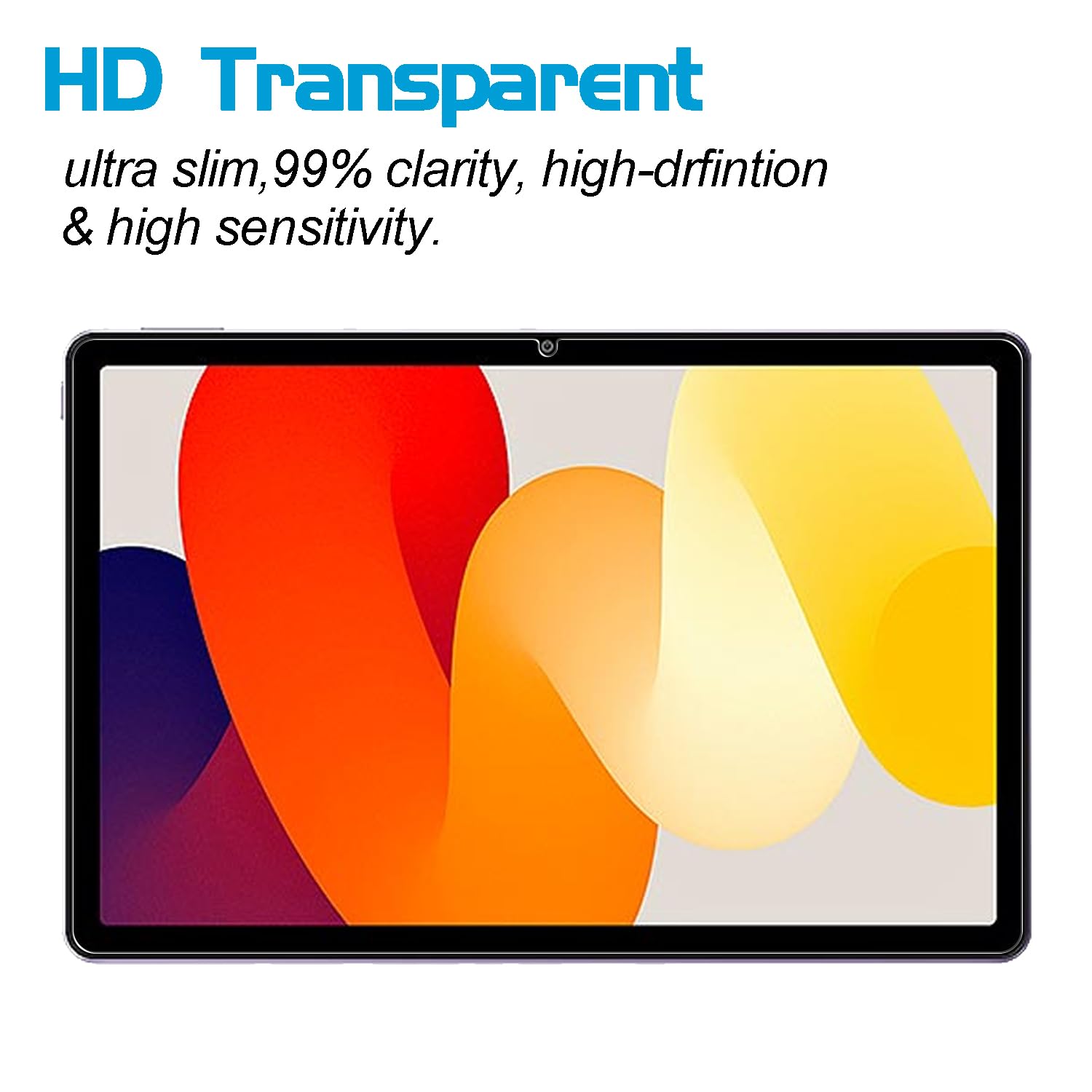 Screen Protector for Xiaomi Redmi Pad SE (11 inch) 2023 Tempered Glass Film and Camera Lens Protector 9H hardness Anti Scratch