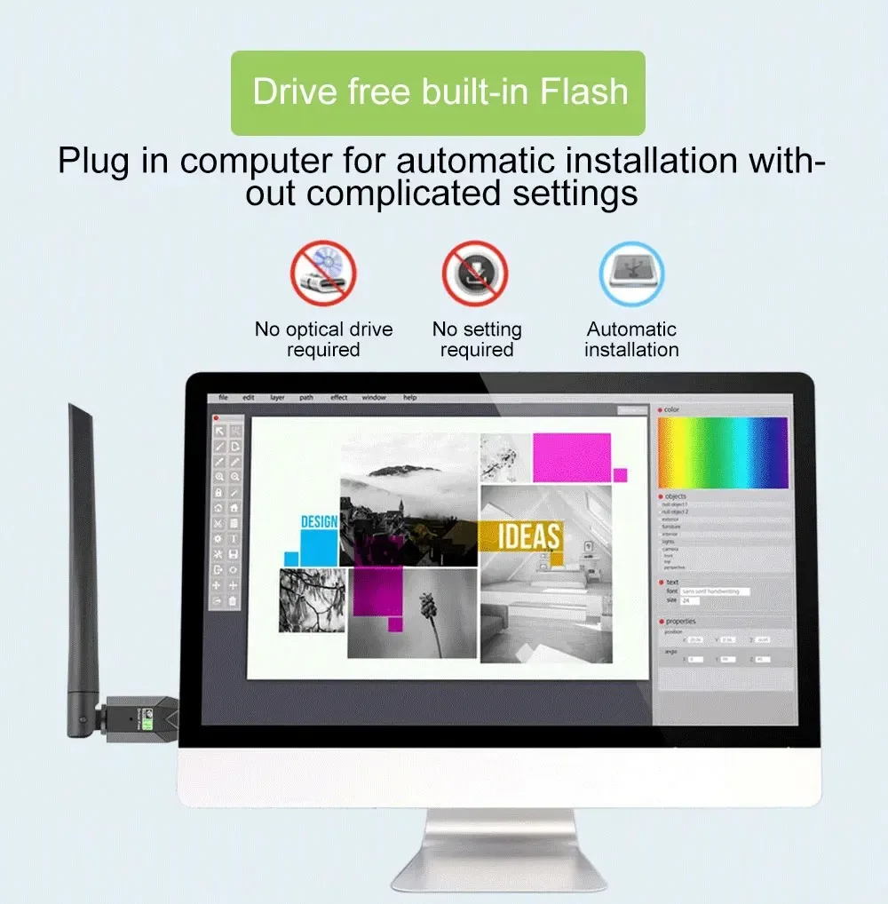 AX900 USB WiFi 6 Bluetooth 5.3 Адаптер 2 в 1 Dongle Двухдиапазонный 2,4G и 5 ГГц USB WiFi Сеть Беспроводной Wlan Приемник БЕСПЛАТНО