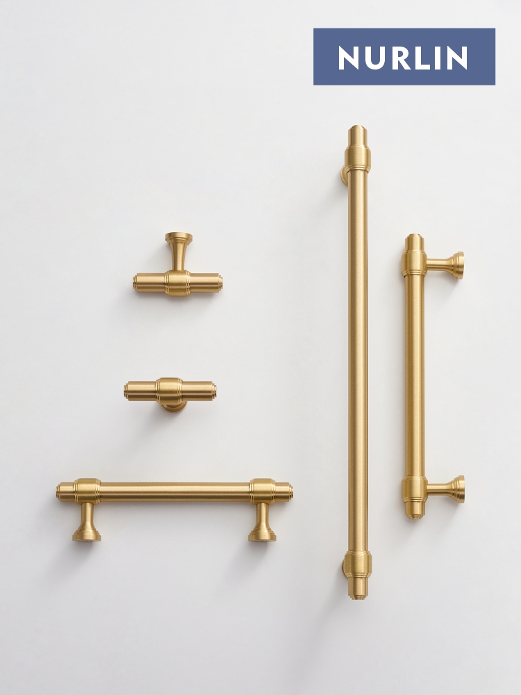 Nurlin, твердая латунь, роскошные ручки для кухонного шкафа во французском стиле, дверные ручки для ящиков шкафа, тбар