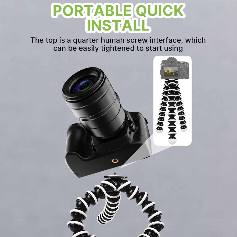 Trípode de pulpo para teléfono inteligente Dslr y cámara Mini trípode de escritorio plegable Flexible para accesorios de Cámara de Acción Gopro